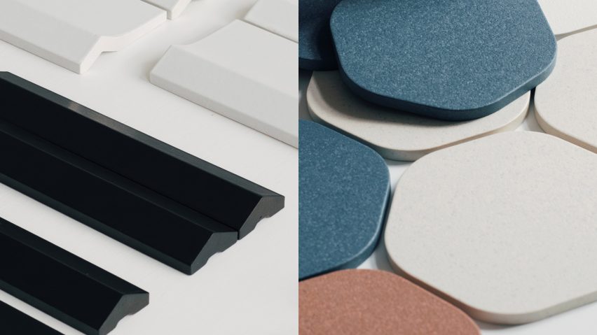 Close-up photograph of ceramic tile collection