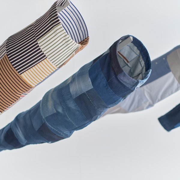 Installation made out of recycled textiles