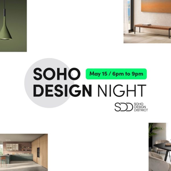 Poster graphics for open showroom design event