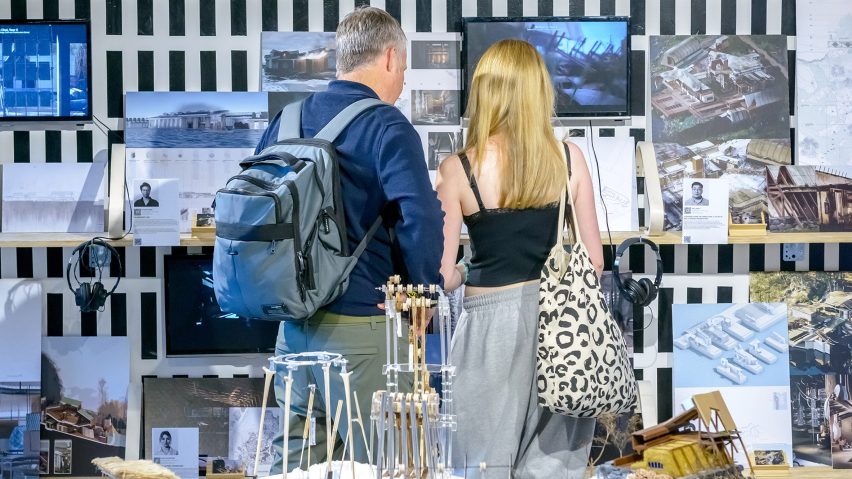 Photo of people at the Bartlett Summer Show exhibition