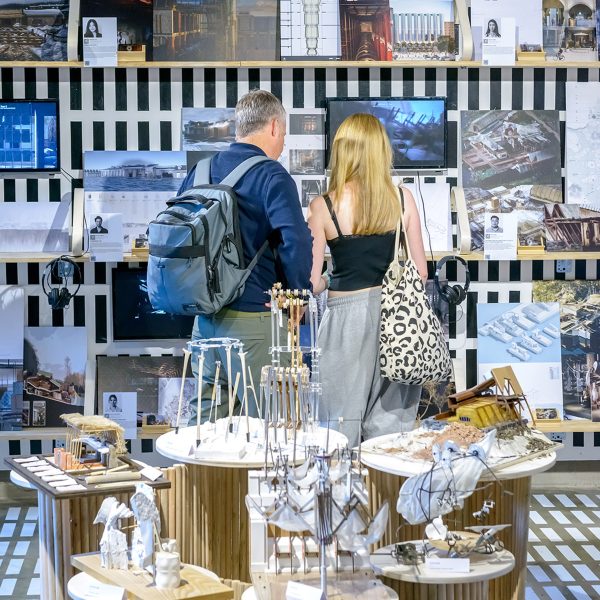 Photo of people at the Bartlett Summer Show exhibition