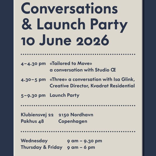 Schedule poster for Vitra and Kvadrat event