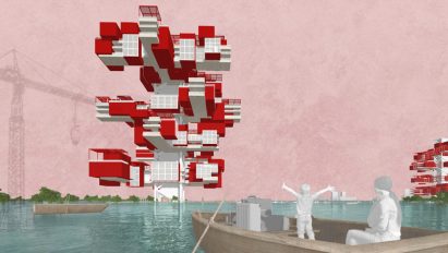 Skyward Living: A Future Urban Vision for Rising Sea level in Abu Dhabi by Manar Ahmed