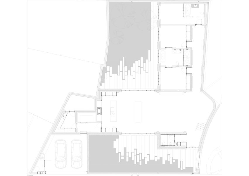 Plan of Agramonte House by António Bessa Cruz Architects