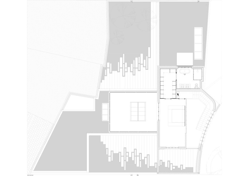 Plan of Agramonte House by António Bessa Cruz Architects