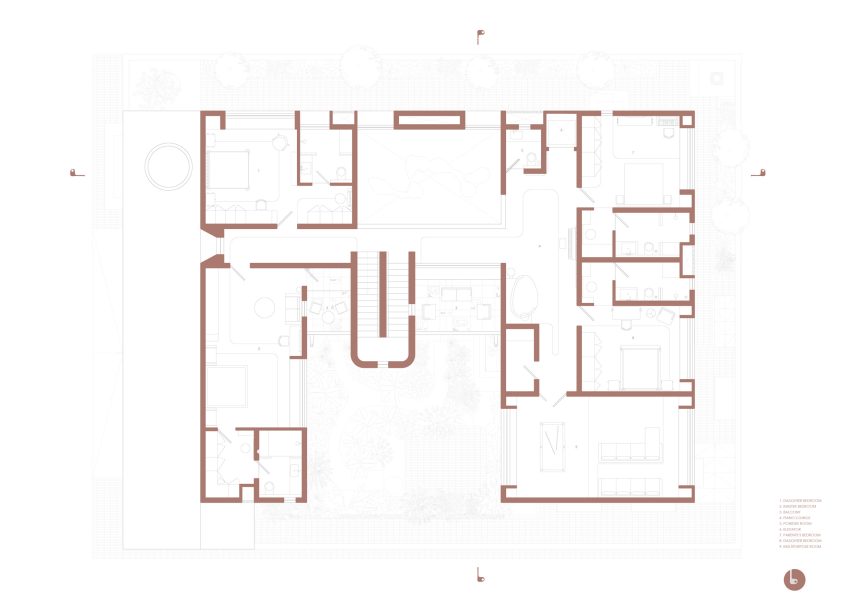 Drawings of Amaltash, a residence by Design ni Dukaan