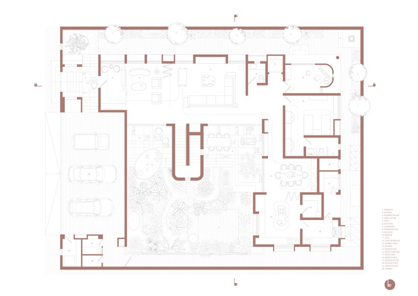 Drawings of Amaltash, a residence by Design ni Dukaan