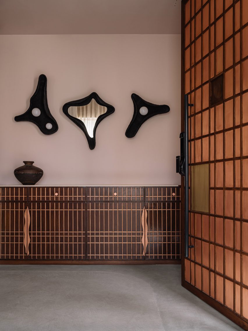 Interiors of Amaltash, a geometric Gujarat residence by Design ni Dukaan