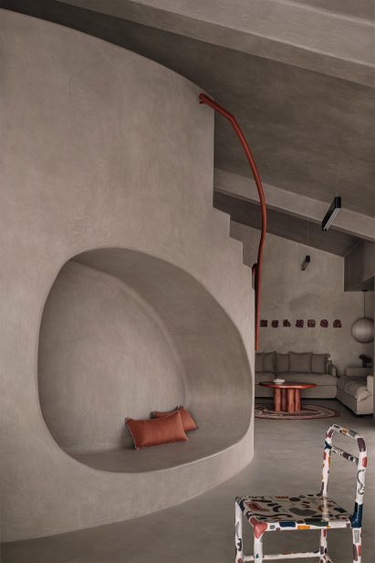 Interiors of Amaltash, a geometric Gujarat residence by Design ni Dukaan