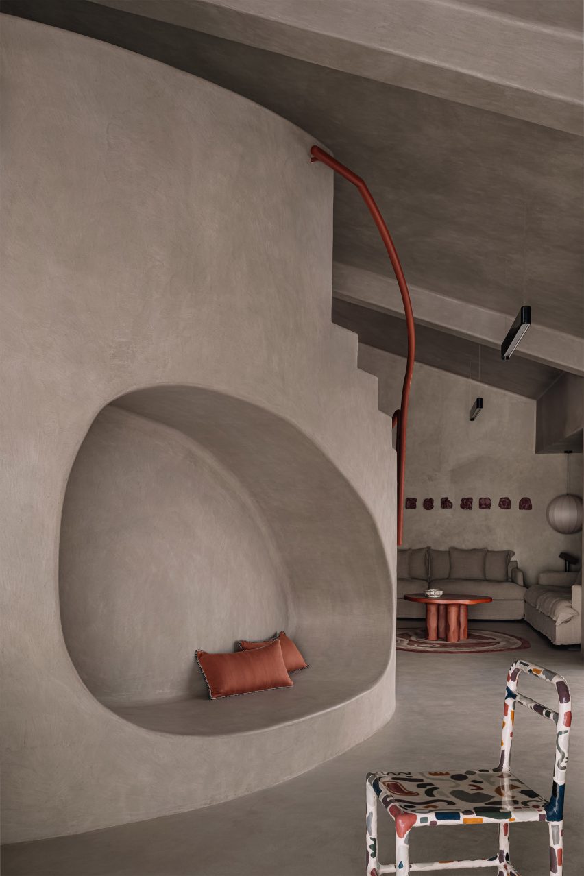 Interiors of Amaltash, a geometric Gujarat residence by Design ni Dukaan