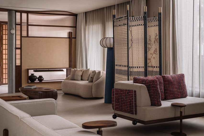 Interiors of Amaltash, a geometric Gujarat residence by Design ni Dukaan
