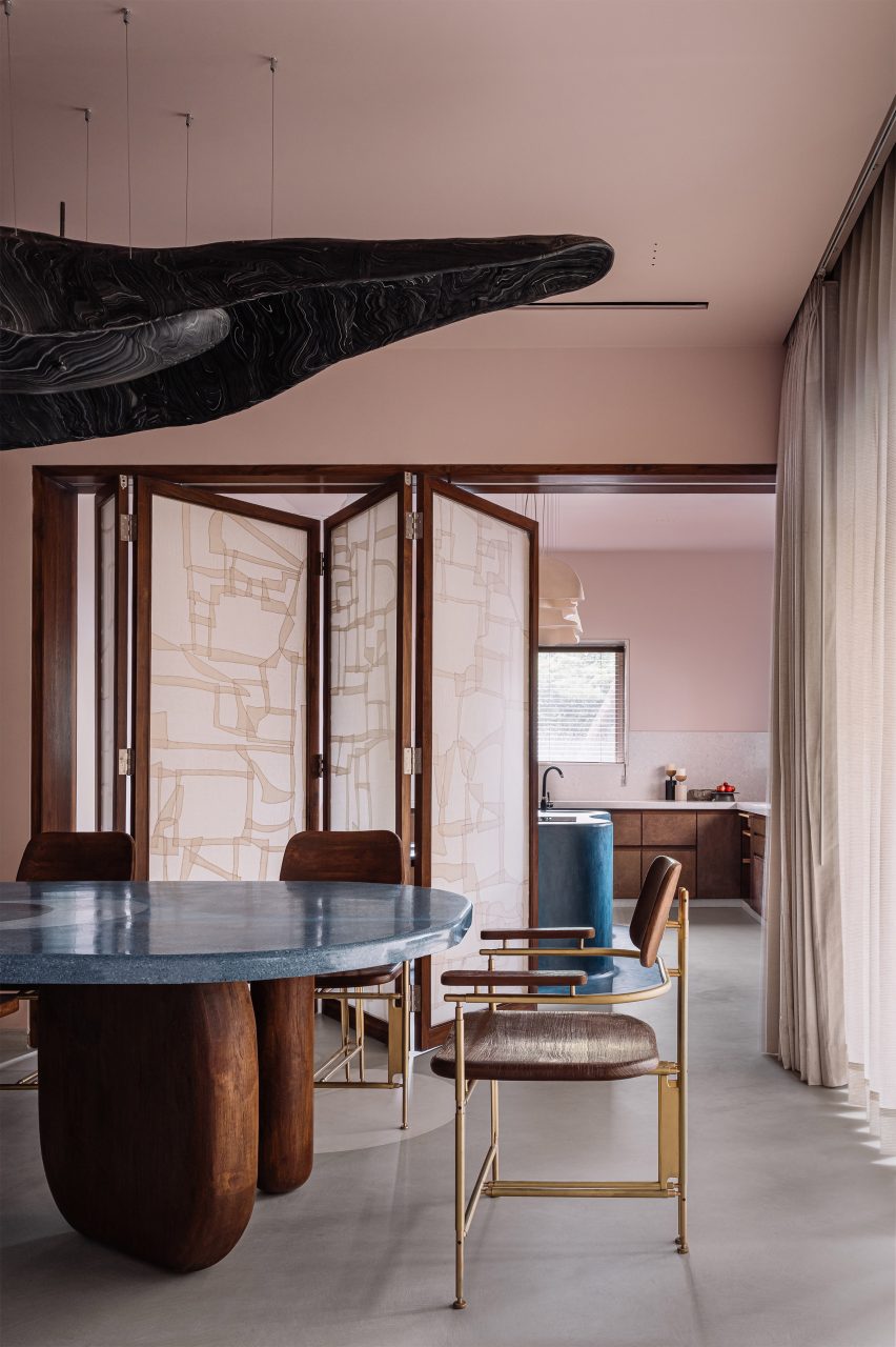 Interiors of Amaltash, a geometric Gujarat residence by Design ni Dukaan