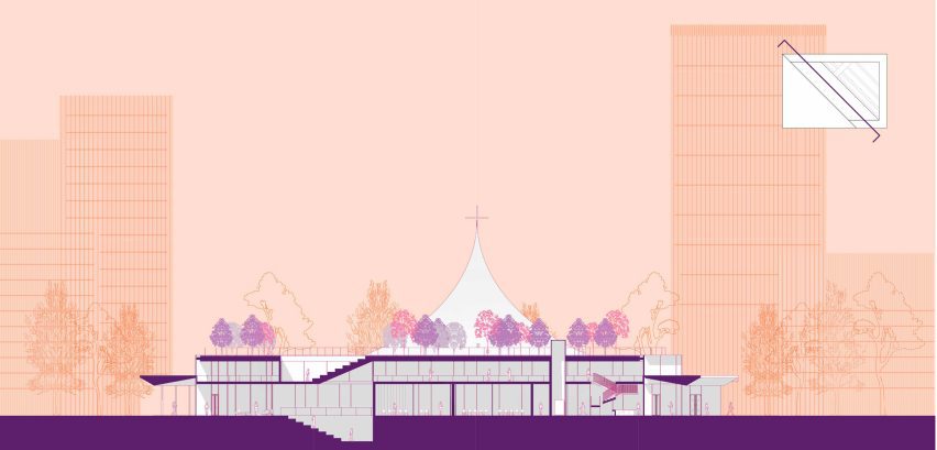 Section of the Ambrosian Monastery in Milan by Stefano Boeri Architetti