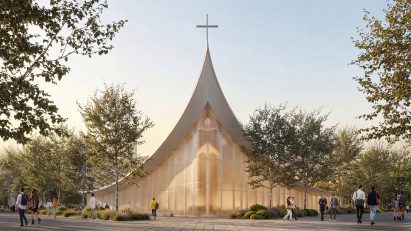 Render of the Ambrosian Monastery in Milan by Stefano Boeri Architetti