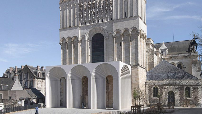Cathedral entrance by Kengo Kuma