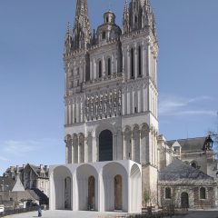 Cathedral entrance by Kengo Kuma