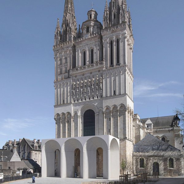 Cathedral entrance by Kengo Kuma