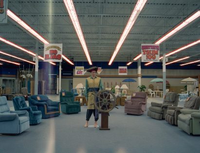 Behind-the-scenes photo from Backrooms showing the interior of Cap'n Clark's Ottoman Empire