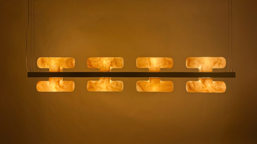 Le Labo 1.0 wax chandelier by Baguette Studio