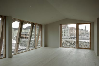 Interior view of floating community space by Arcgency and MAST