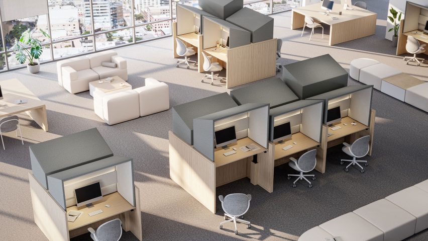 Canopy freestanding workstations by Gensler for KFI Studio