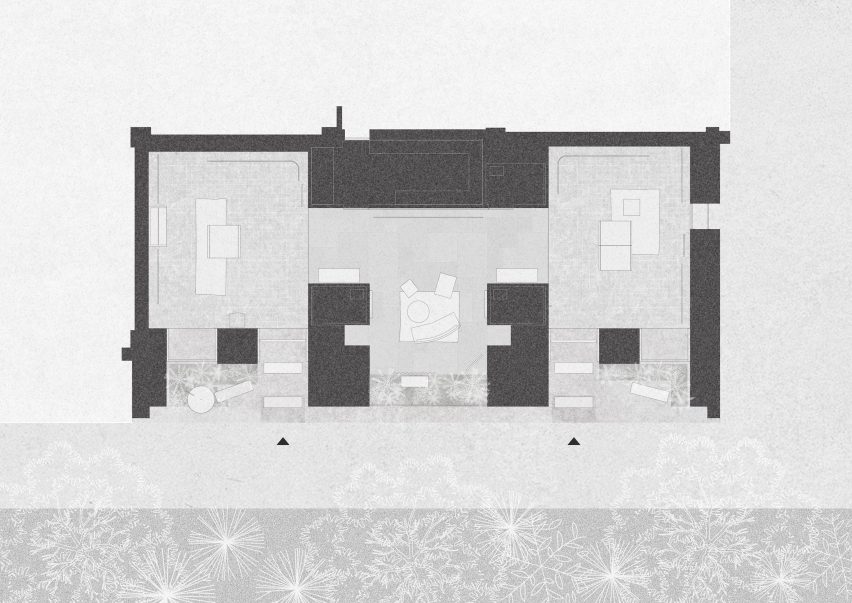 MSLAN flagship floor plan by FOG Architecture