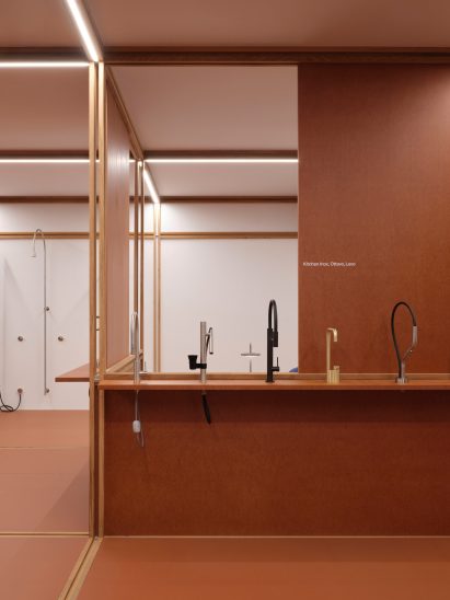 Photo of the inside of QuadroDesign's Salone del Mobile 2026 booth showing new tapeware products