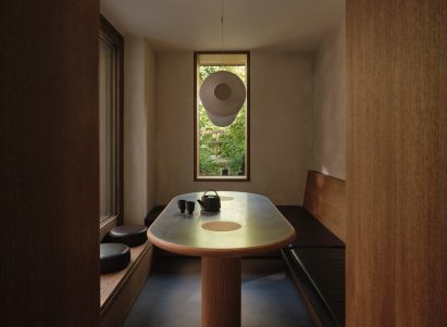 Dining space with bespoke table