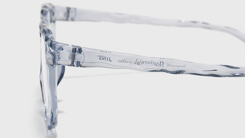 Heatherwick Studio designs glasses for Jins informed by movement of liquid