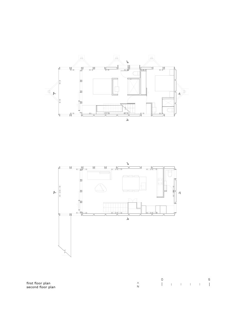 Floor plans of IBSP II by Ignacio Rojas Hirigoyen and Leonardo Gúzman Valencia