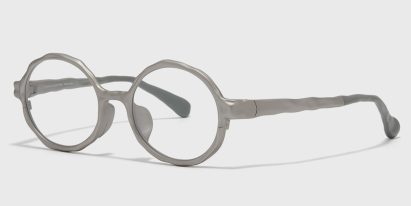 Brushed matte titanium glasses
