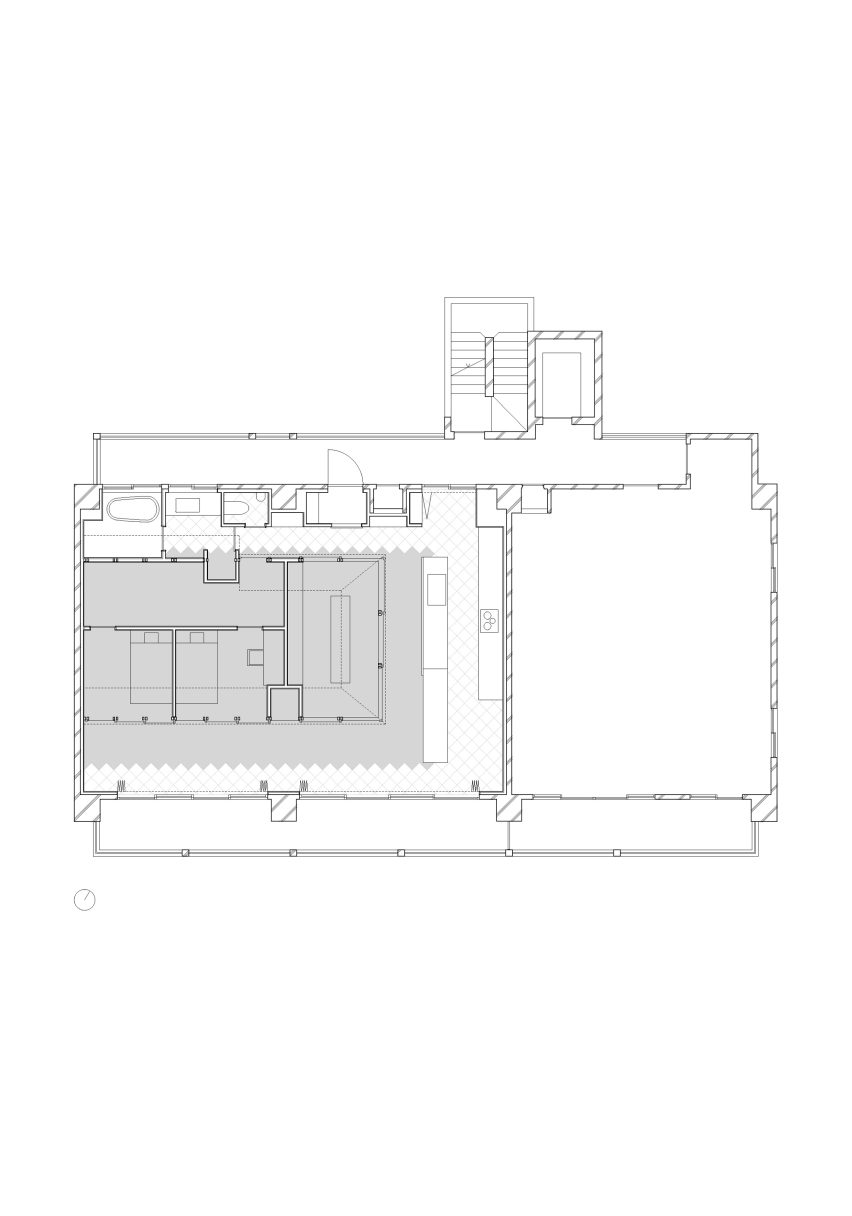 Plan of Nakano House by KUMA & ELSA