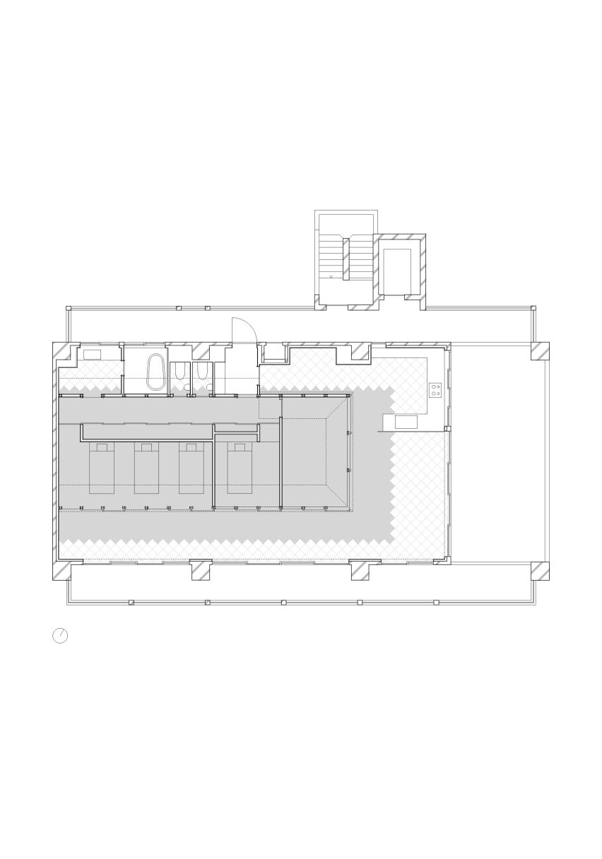 Plan of Nakano House by KUMA & ELSA