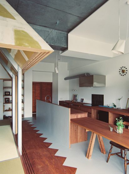 Kitchen space within Nakano House by KUMA & ELSA