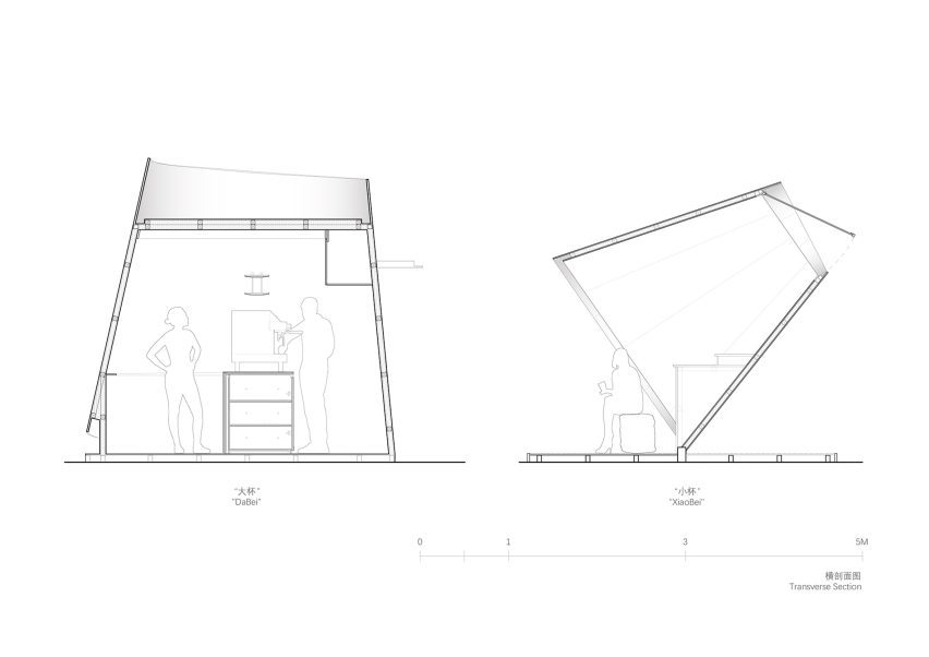 Section of Kurasu Pop-up by Atelier L