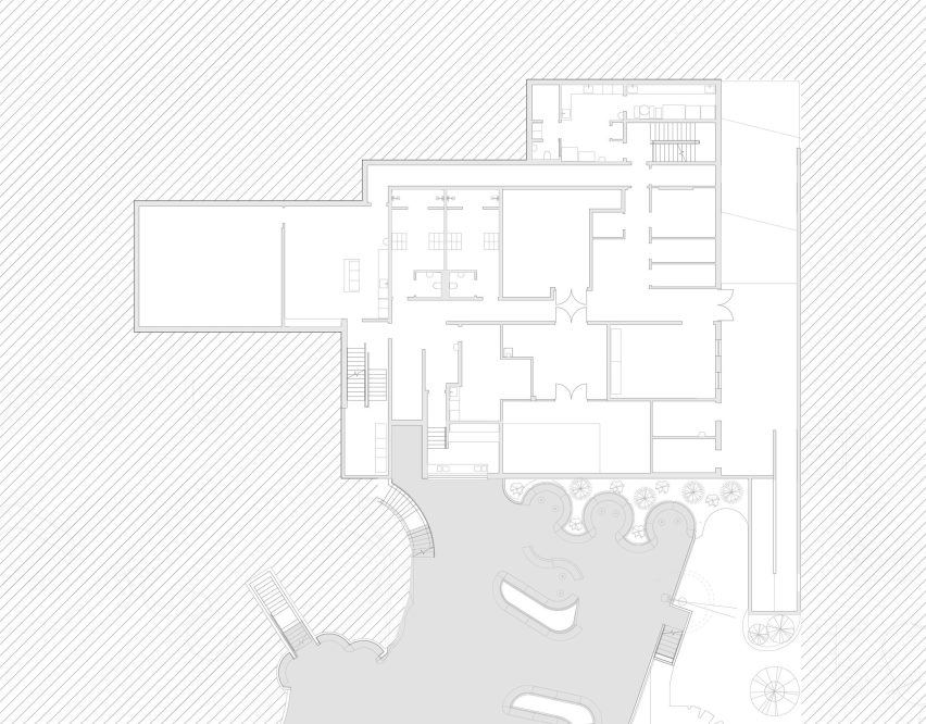Basement plan of Laugarás Lagoon by T.ark Architects