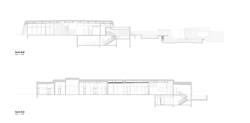 Section of Laugarás Lagoon by T.ark Architects