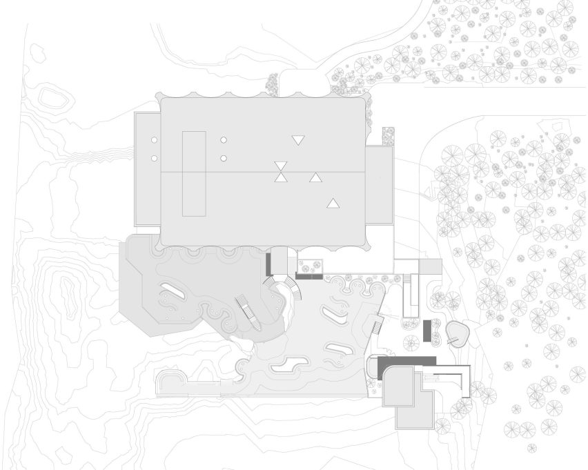 Site plan of Laugarás Lagoon by T.ark Architects