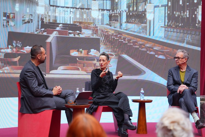 Lina Ghotmeh speaking at Global Design Forum Istanbul