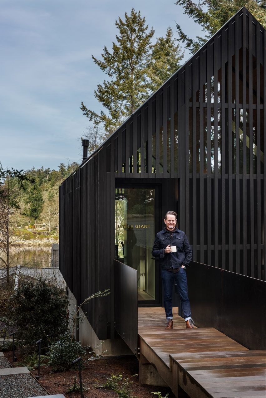 Little Giant Office Interior cabin on Vancouver Island
