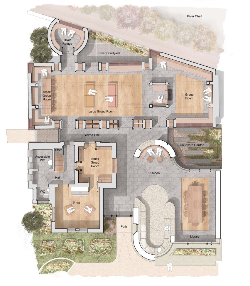 Plan of Maggie's Cheltenham by Metropolitan Workshop