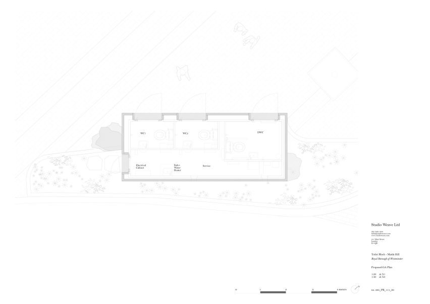 Floor plan of Maida Hill toilets by Studio Weave