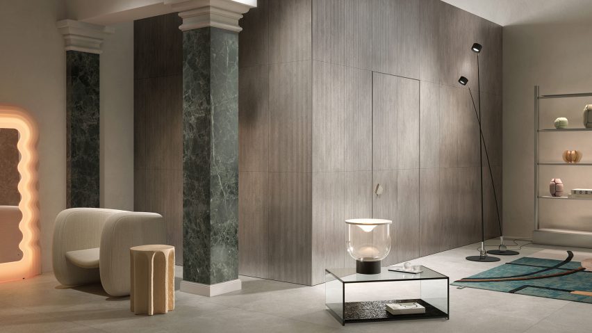 Metamorphoses wall covering by Oliver Laric and Ceramiche Refin