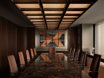 Boardroom of offices in Madrid designed by Mil Studios