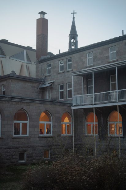 Montreal Convent at night