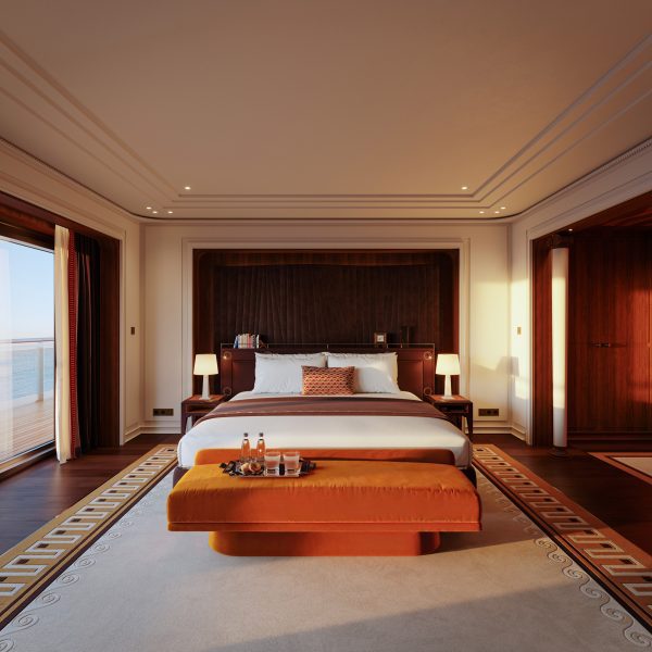 Bedroom of sailing yacht by Maxime d'Angeac