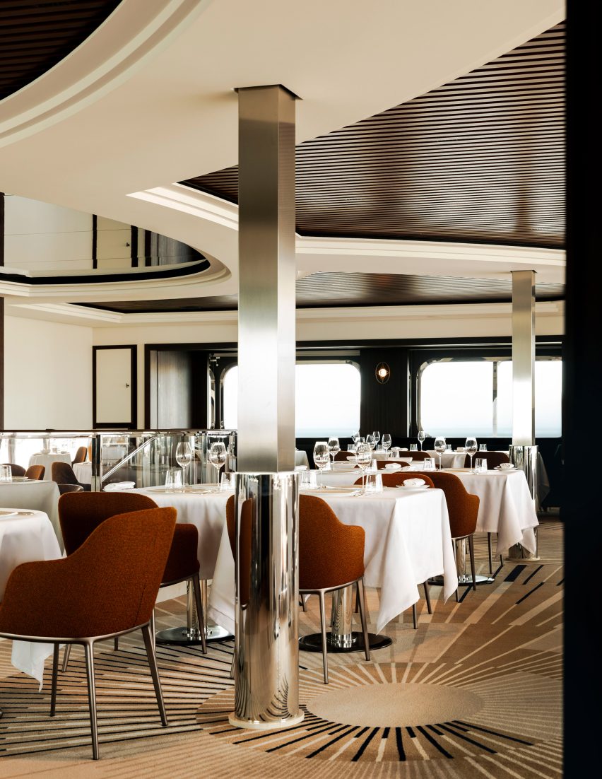 Interiors of Orient Express Corinthian sailing yacht by Maxime d'Angeac
