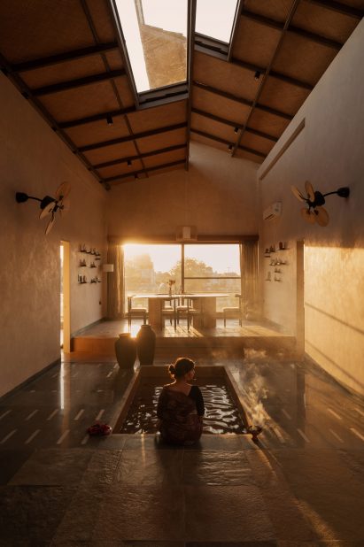 Sunken water pool within The House of Quiet Raga
