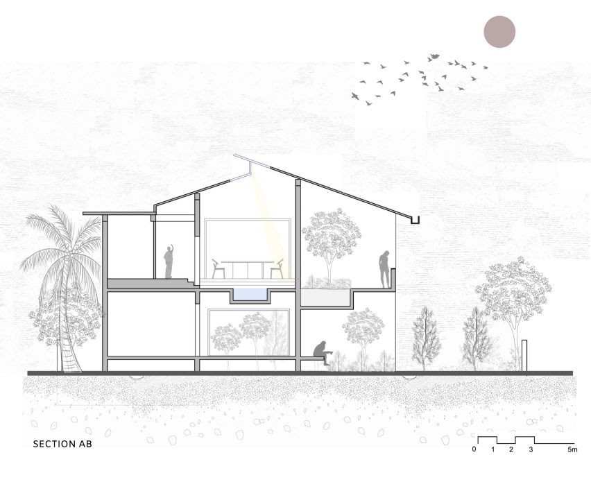 Section of The House of Quiet Raga by Otlo Studio