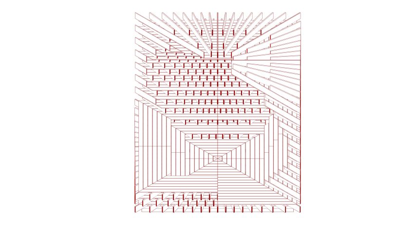 Axonometric diagram of Pavilion of the Moment